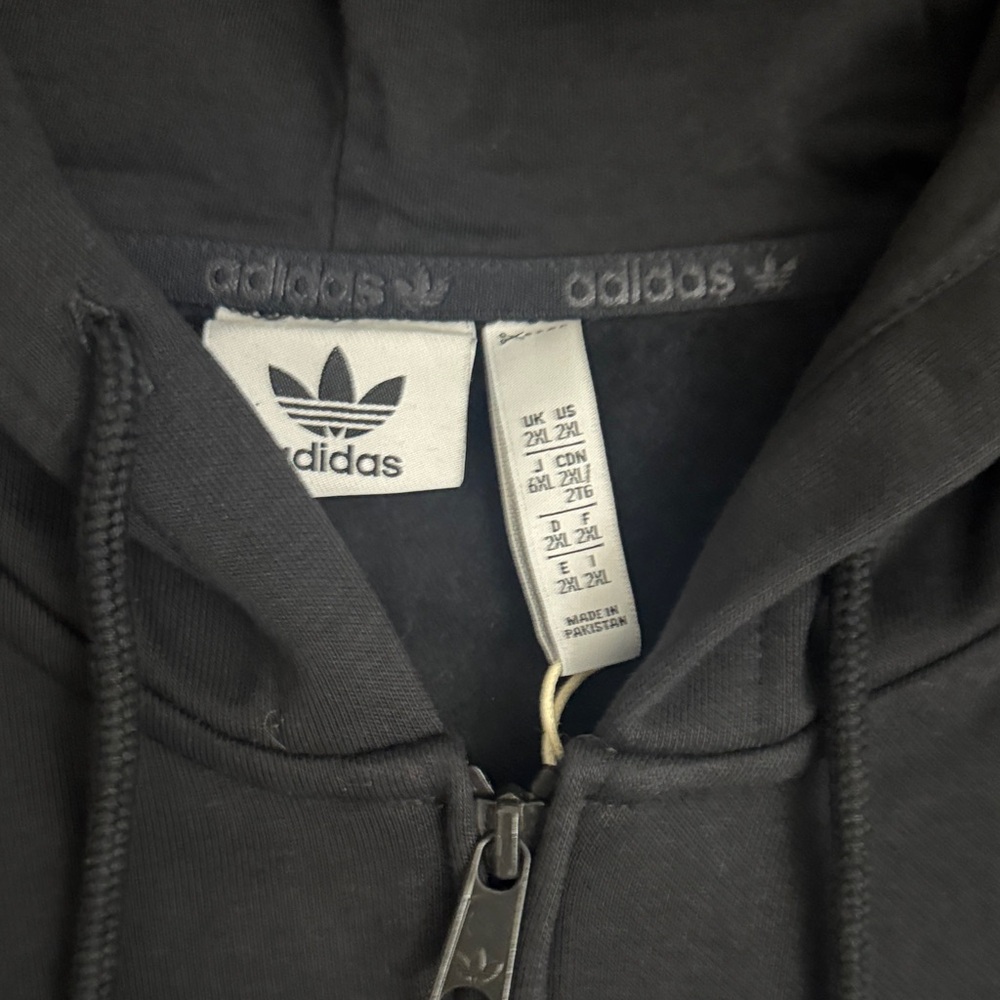 Adidas Black Graphic Logo Jacket With a Hood Size XXL - Picture 10 of 16